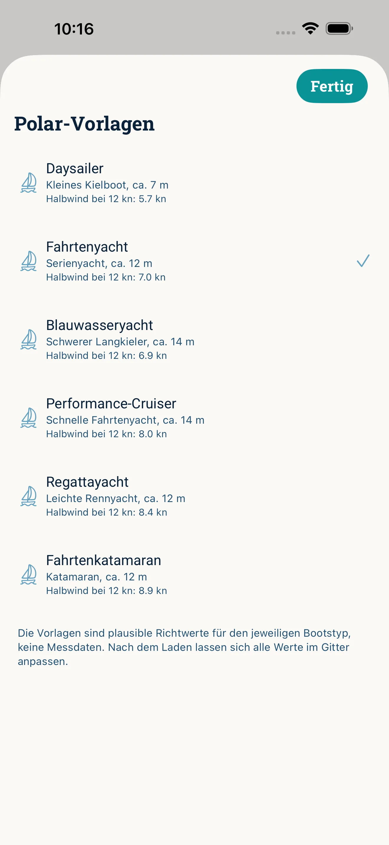 So sieht das in der App aus