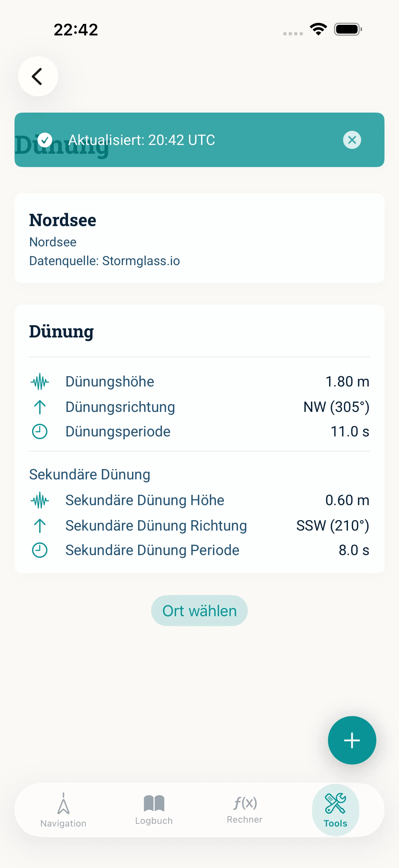 So sieht das in der App aus